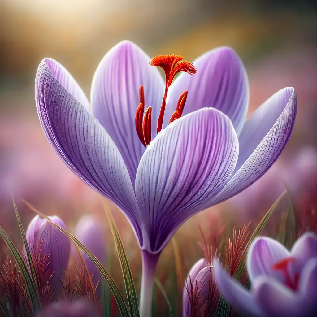 saffron flower Crocus sativus